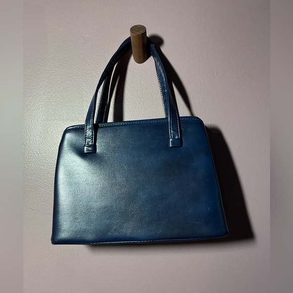 Elegant Blue Vintage Handbag - Picture 3 of 10